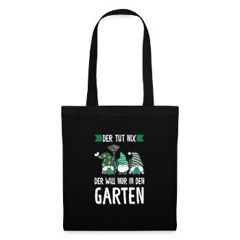 Garten-arbeit Gnome Hobbygärtner Geschenk - Stoffbeutel - Schwarz - Vorne