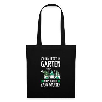 Garten-arbeit Gnome Gartenarbeit Geschenk - Stoffbeutel - Schwarz - Vorne