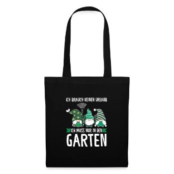 Garten-arbeit Gnome Gärtnern Geschenk - Stoffbeutel - Schwarz - Vorne