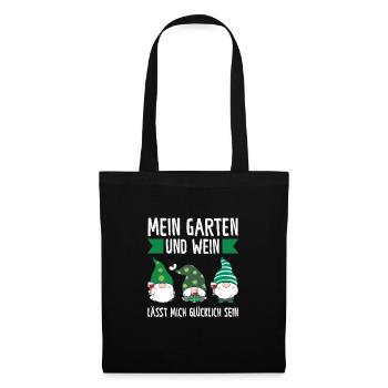 Garten-arbeit Gnome Gartenarbeit Geschenk - Stoffbeutel - Schwarz - Vorne