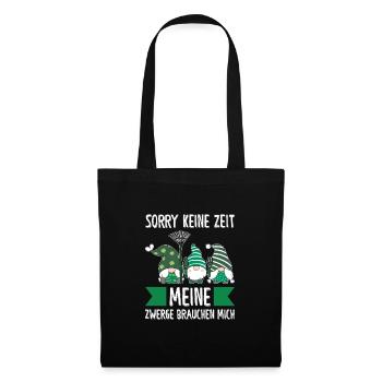 Garten-arbeit Gnome Gärtnern Geschenk - Stoffbeutel - Schwarz - Vorne