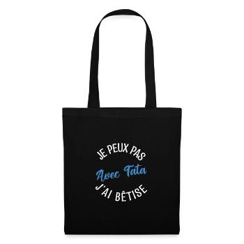 Cadeau Tata. cadeau tante. ma tata préféré. - Sac en tissu - noir - Devant
