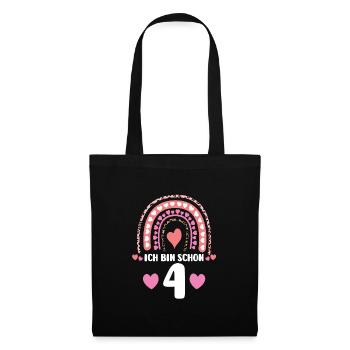 3.Geburtstag Regenbogen 3 Jahre alt Geschenk - Stoffbeutel - Schwarz - Vorne