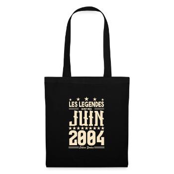 cadeau d'anniversaire juin 2004. Cadeau Juin 2004. - Sac en tissu - noir - Devant