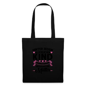 Mutter Mama Tochter Geschenk - Stoffbeutel - Schwarz - Vorne