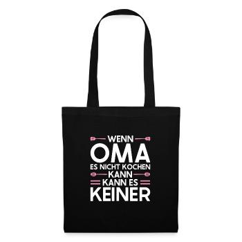 Grossmutter Oma Omas Geschenk - Stoffbeutel - Schwarz - Vorne