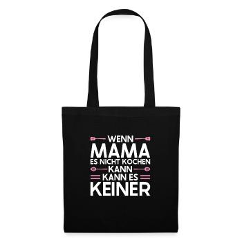 Mutter Mama Tochter Geschenk - Stoffbeutel - Schwarz - Vorne
