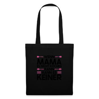 Mutter Mama Tochter Geschenk - Stoffbeutel - Schwarz - Vorne