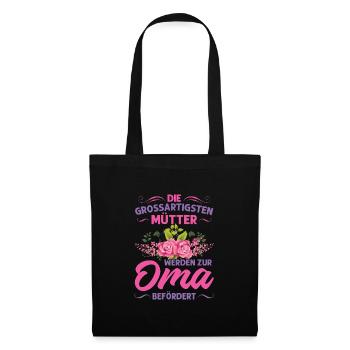 Grossmutter Oma Omas Geschenk - Stoffbeutel - Schwarz - Vorne
