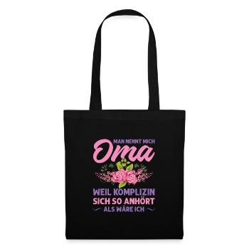 Grossmutter Oma Omas Geschenk - Stoffbeutel - Schwarz - Vorne