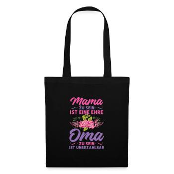 Grossmutter Oma Omas Geschenk - Stoffbeutel - Schwarz - Vorne
