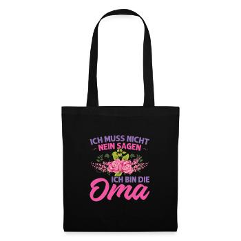 Grossmutter Oma Omas Geschenk - Stoffbeutel - Schwarz - Vorne