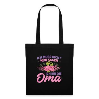 Grossmutter Oma Omas Geschenk - Stoffbeutel - Schwarz - Vorne