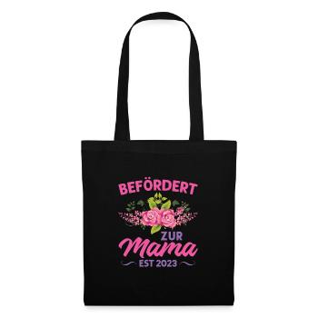 Mutter Mama Tochter Geschenk - Stoffbeutel - Schwarz - Vorne