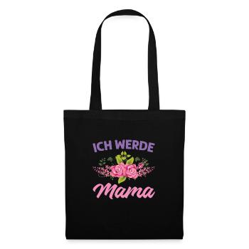 Mutter Mama Tochter Geschenk - Stoffbeutel - Schwarz - Vorne