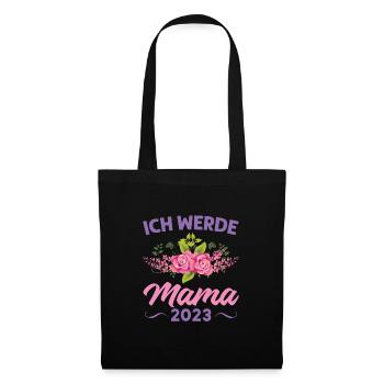 Mutter Mama Tochter Geschenk - Stoffbeutel - Schwarz - Vorne