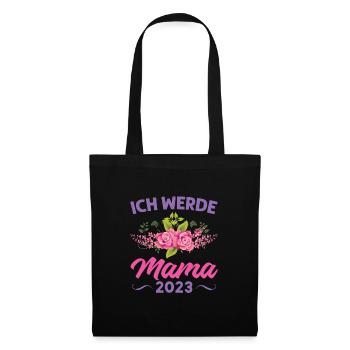 Mutter Mama Tochter Geschenk - Stoffbeutel - Schwarz - Vorne