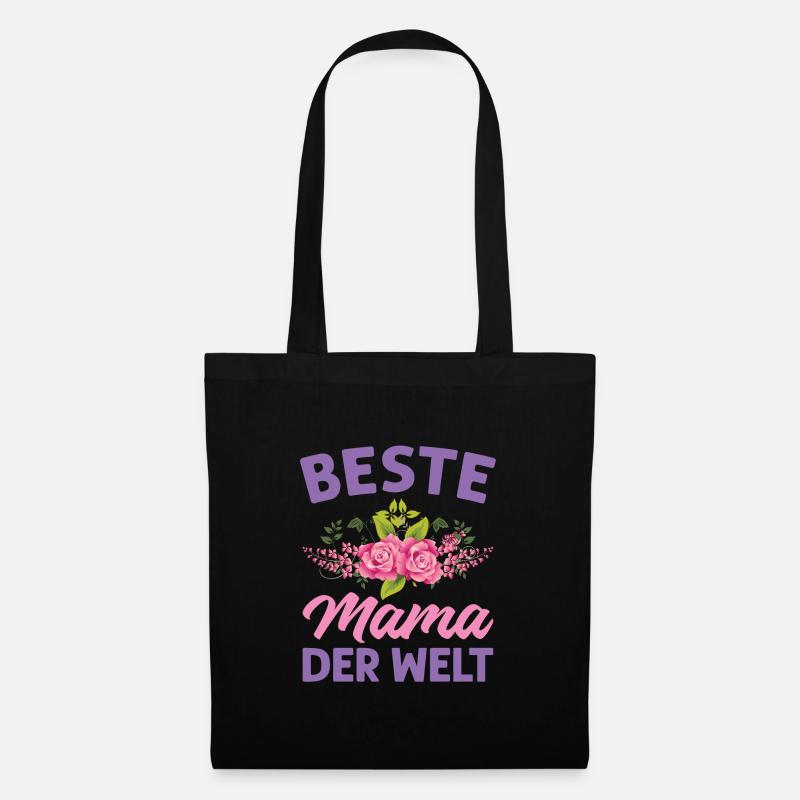 Mutter Mama Tochter Geschenk - Stoffbeutel - Schwarz