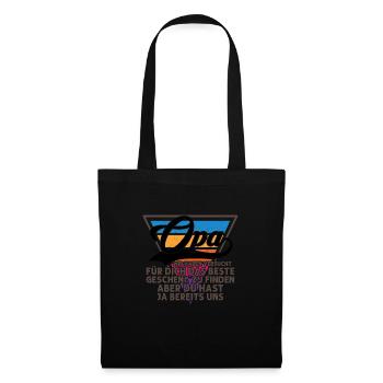 Grossvater opa Opas Geschenk - Stoffbeutel - Schwarz - Vorne