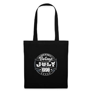 Juli 1990. Geburtstagsgeschenk Juli 1990. - Stoffbeutel - Schwarz - Vorne