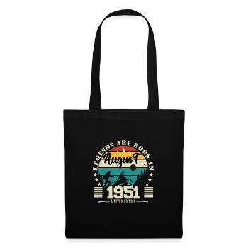 August 1951. Birthday gift August 1951. August - Tote Bag - black - Front