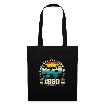 August 1990. Birthday gift August 1990. August - Tote Bag - black - Front