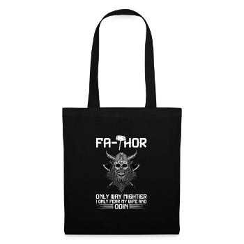 papa Vater Vater Tag Geschenk - Stoffbeutel - Schwarz - Vorne