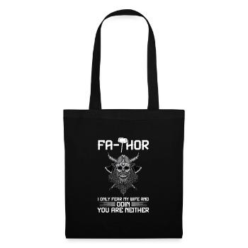 papa Vater Vater Tag Geschenk - Stoffbeutel - Schwarz - Vorne