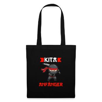 Kita Anfänger Ninja Kita-Anfang Geschenk - Stoffbeutel - Schwarz - Vorne