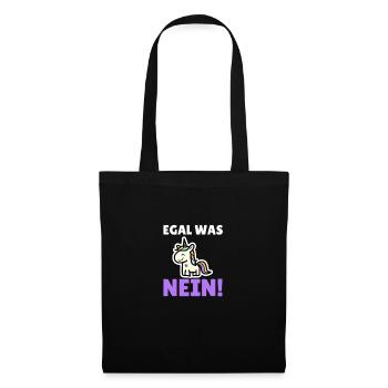 Egal was - NEIN! - Stoffbeutel - Schwarz - Vorne