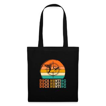 Entenjäger Retro-Design Entenjäger Geschenk - Stoffbeutel - Schwarz - Vorne
