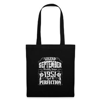 September 1951. September Birthday Gift. - Tote Bag - black - Front