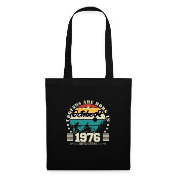October 1976. October 1976 Anniversary Gift. - Tote Bag - black - Front