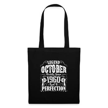 October 1960. October 1960 Birthday Gift. - Tote Bag - black - Front
