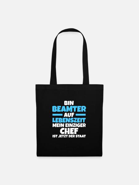 Beamter Beamte Staatsdienst Geschenk - Stoffbeutel - Schwarz