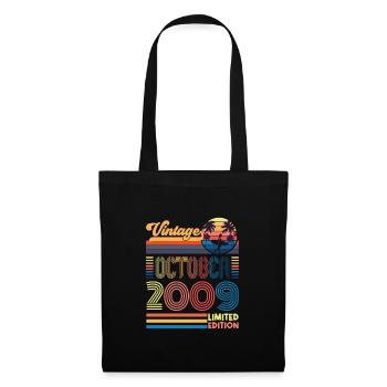 Anniversary October 2009. Gift October 2009. - Tote Bag - black - Front