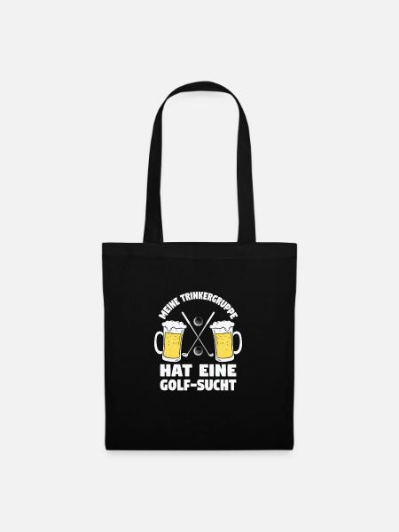 Golfspieler Bier Golfspieler Geschenk - Stoffbeutel - Schwarz