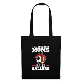baller fussball baller Geschenk - Stoffbeutel - Schwarz - Vorne