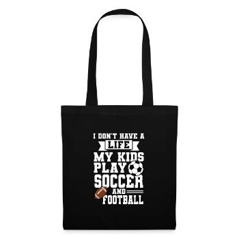 baller fussball baller Geschenk - Stoffbeutel - Schwarz - Vorne