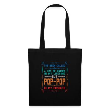 pop-pop Vatertag pop-pop Geschenk - Stoffbeutel - Schwarz - Vorne