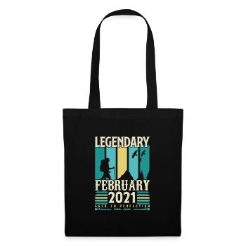 Vintage Birthday Gift February 2021, February. - Tote Bag - black - Front