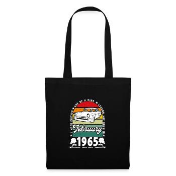 Anniversaire février 1965, Vintage février 1965. - Sac en tissu - noir - Devant