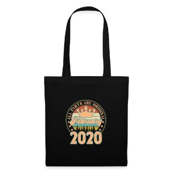 Février 2020. Cadeau d’anniversaire février 2020. - Sac en tissu - noir - Devant
