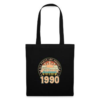 Février 1990. Cadeau d’anniversaire février 1990. - Sac en tissu - noir - Devant