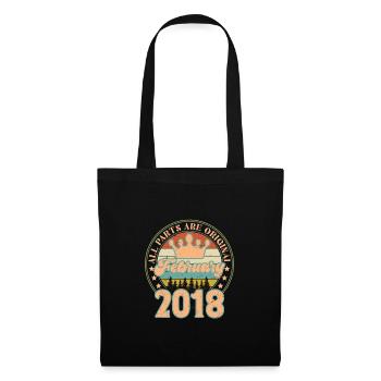 February 2018. February 2018 Birthday Gift. - Tote Bag - black - Front