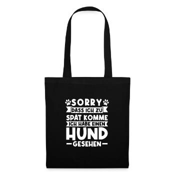 Hund Hunde Haustiere Geschenk - Stoffbeutel - Schwarz - Vorne