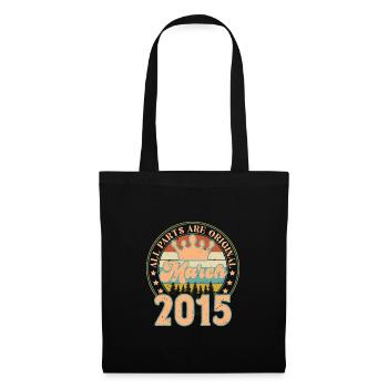 Mars 2015. Cadeau d’anniversaire mars 2015. March. - Sac en tissu - noir - Devant