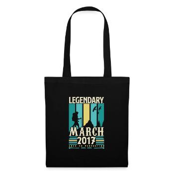 Birthday March 2017, Vintage Gift March 2017. - Tote Bag - black - Front