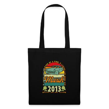 anniversaire mars 2013, Mars 2013, March 2013. - Sac en tissu - noir - Devant