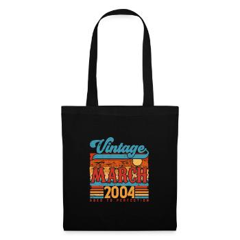March 2004, March 2004 Vintage Anniversary Gift. - Tote Bag - black - Front